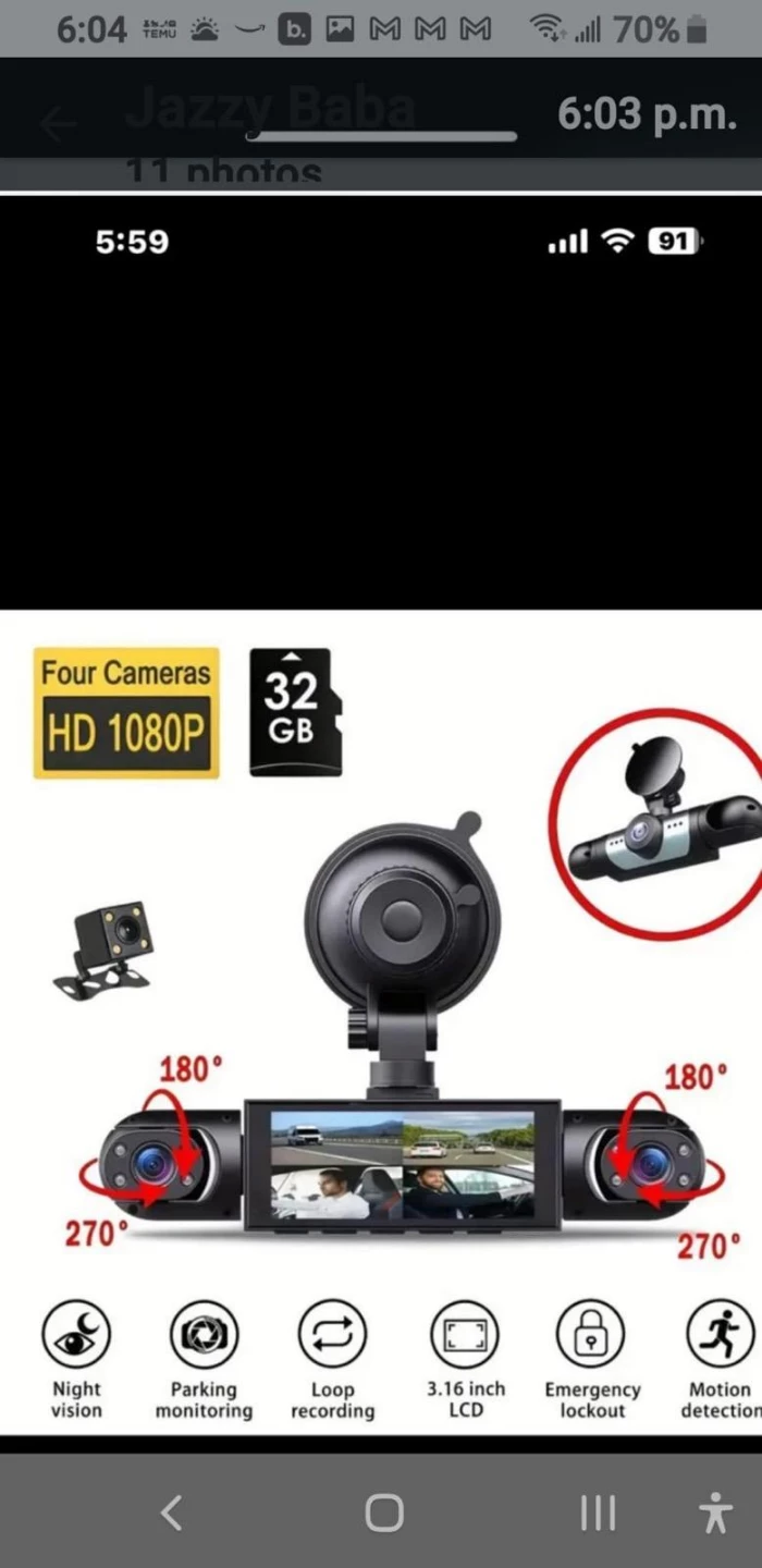 4-Channel Dash Cam with 3.16-inch Screen - photo 4