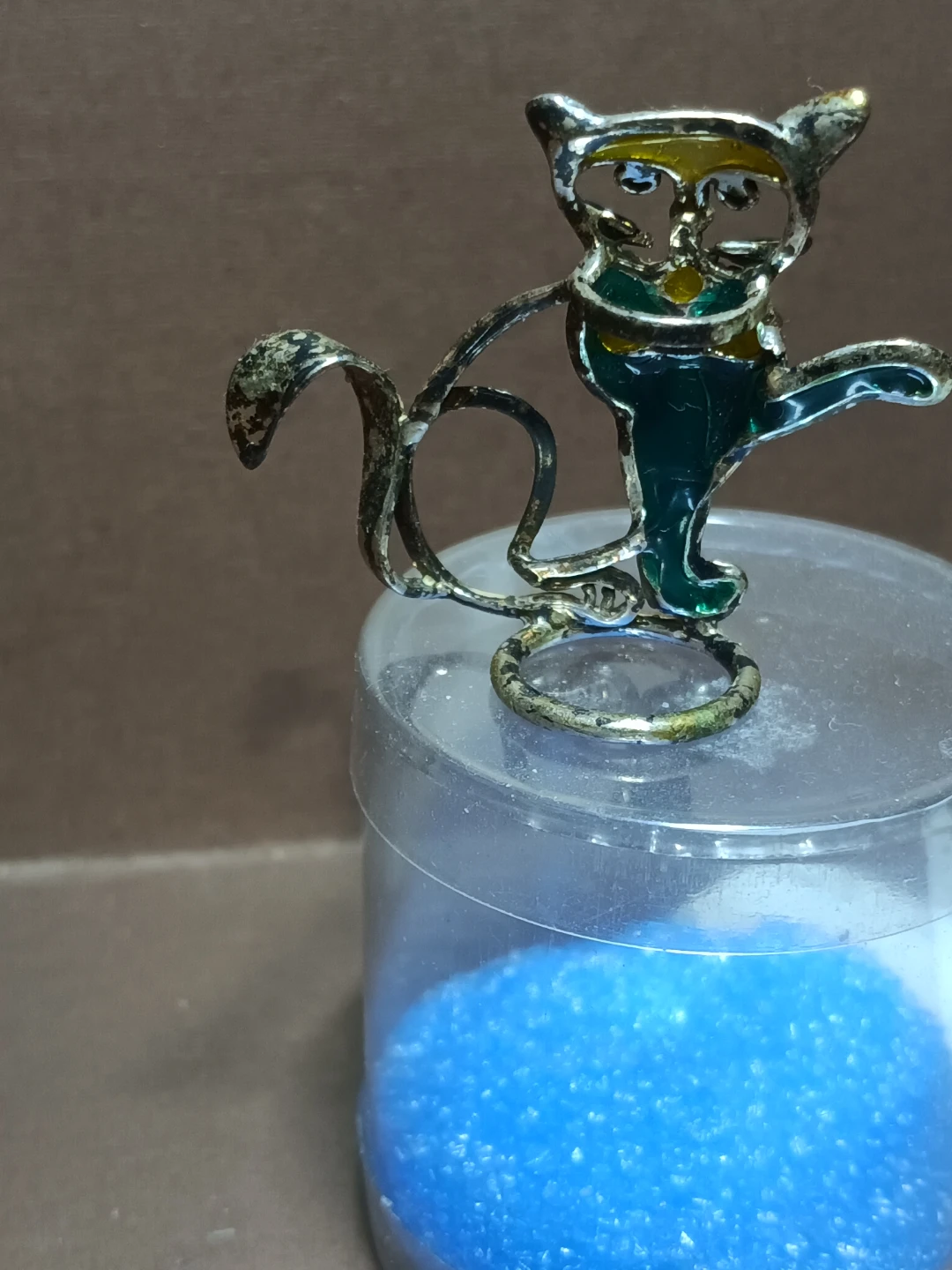 Vintage enamel cat brooch - photo 3