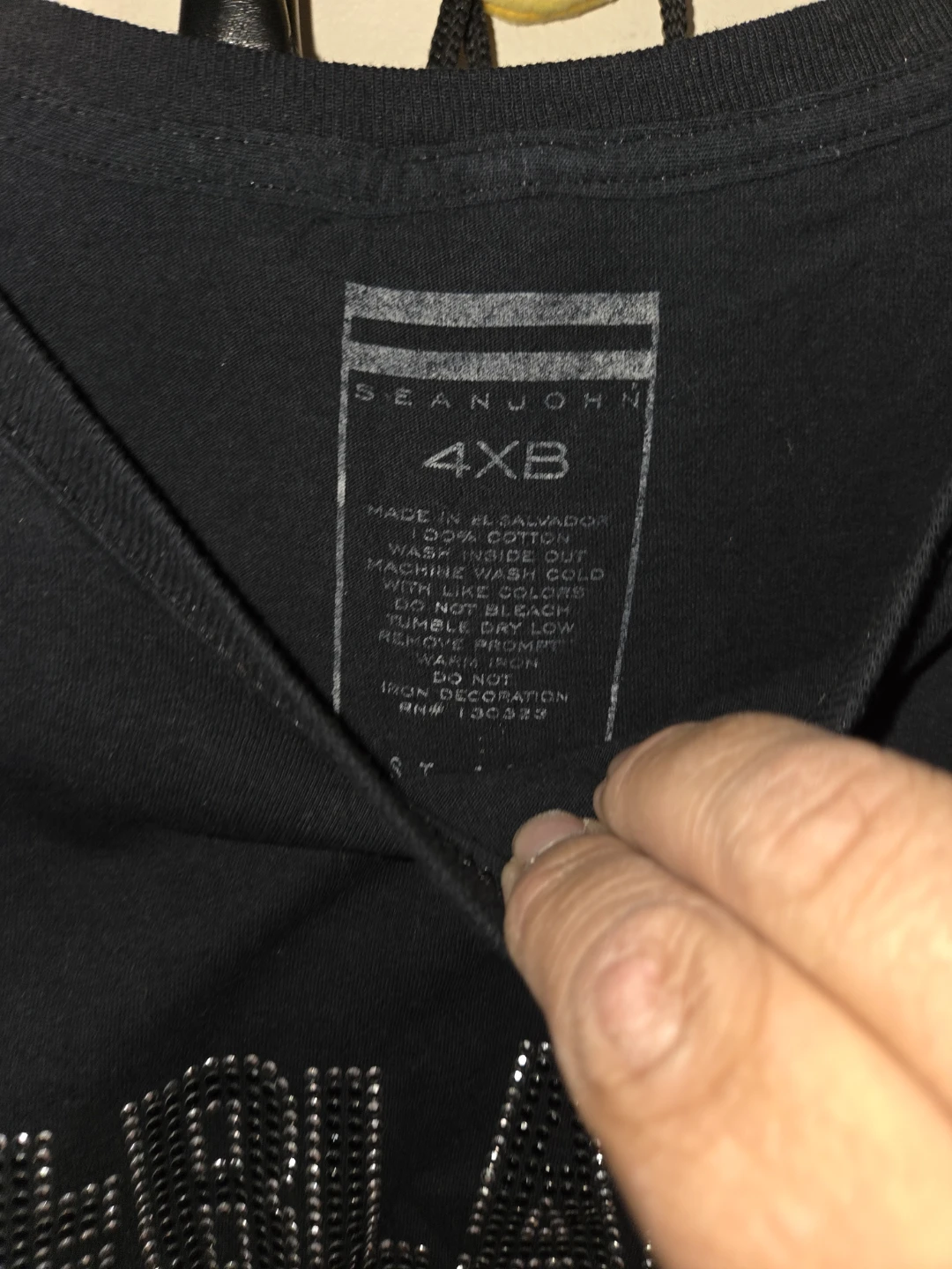 Sean John '#Black Excellence' Studded Shirt in a Men's 4XB - photo 4