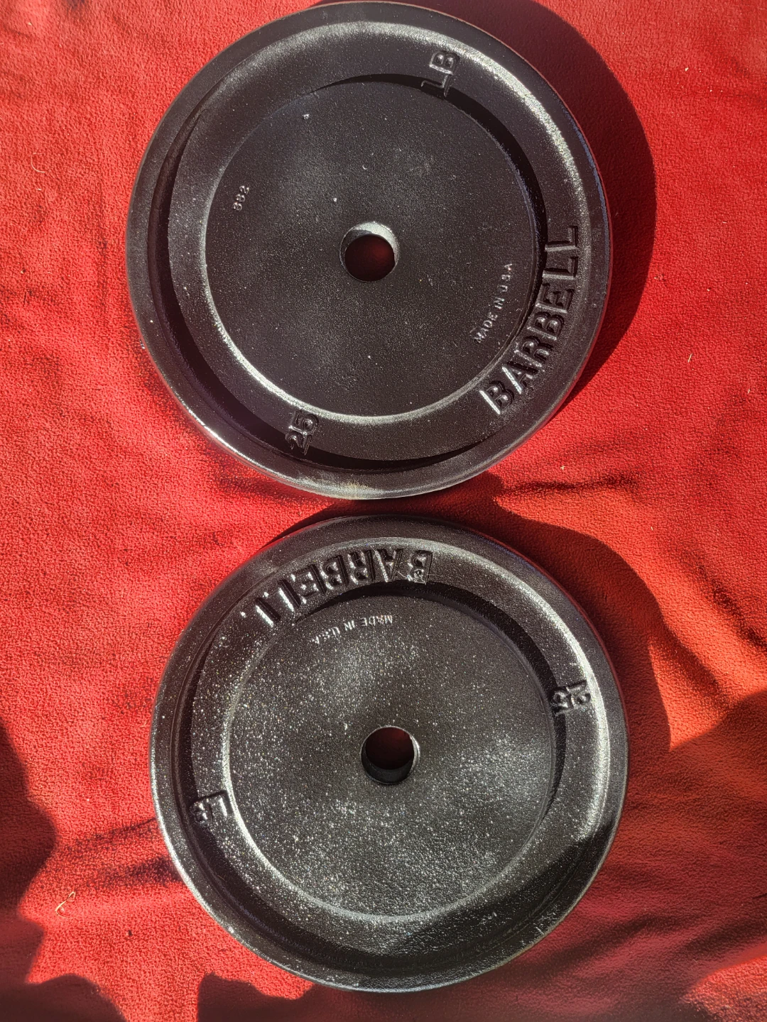 1" HOLE  2-25s PLATES  TOTAL 50lbs