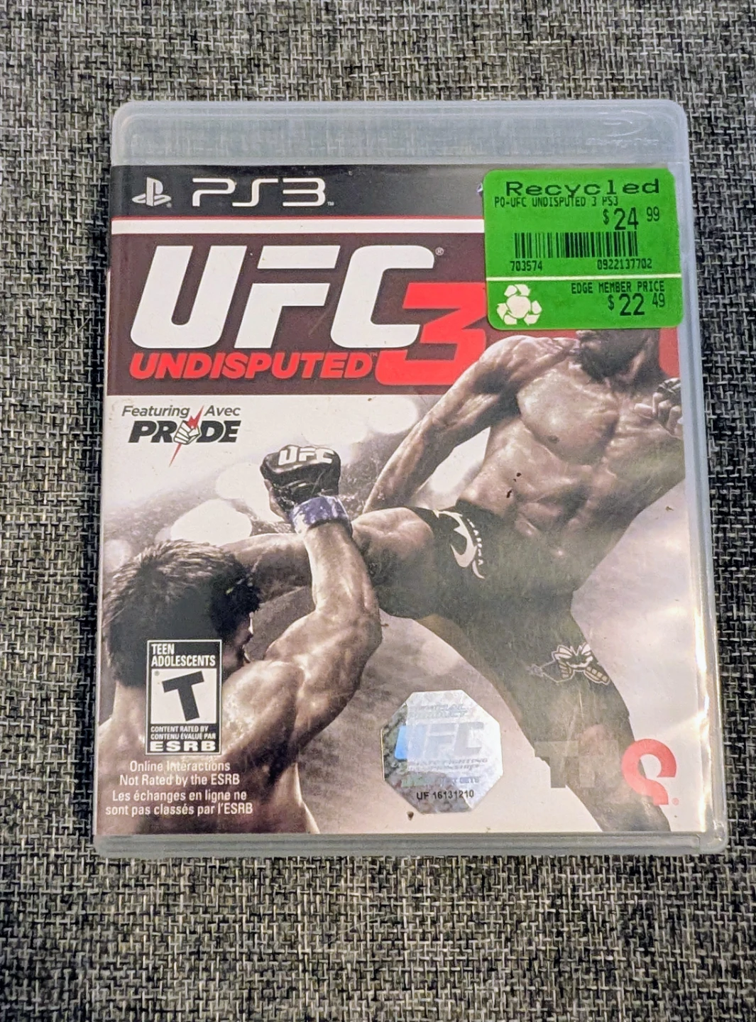UFC Undisputed 3 for PS3 Video Game