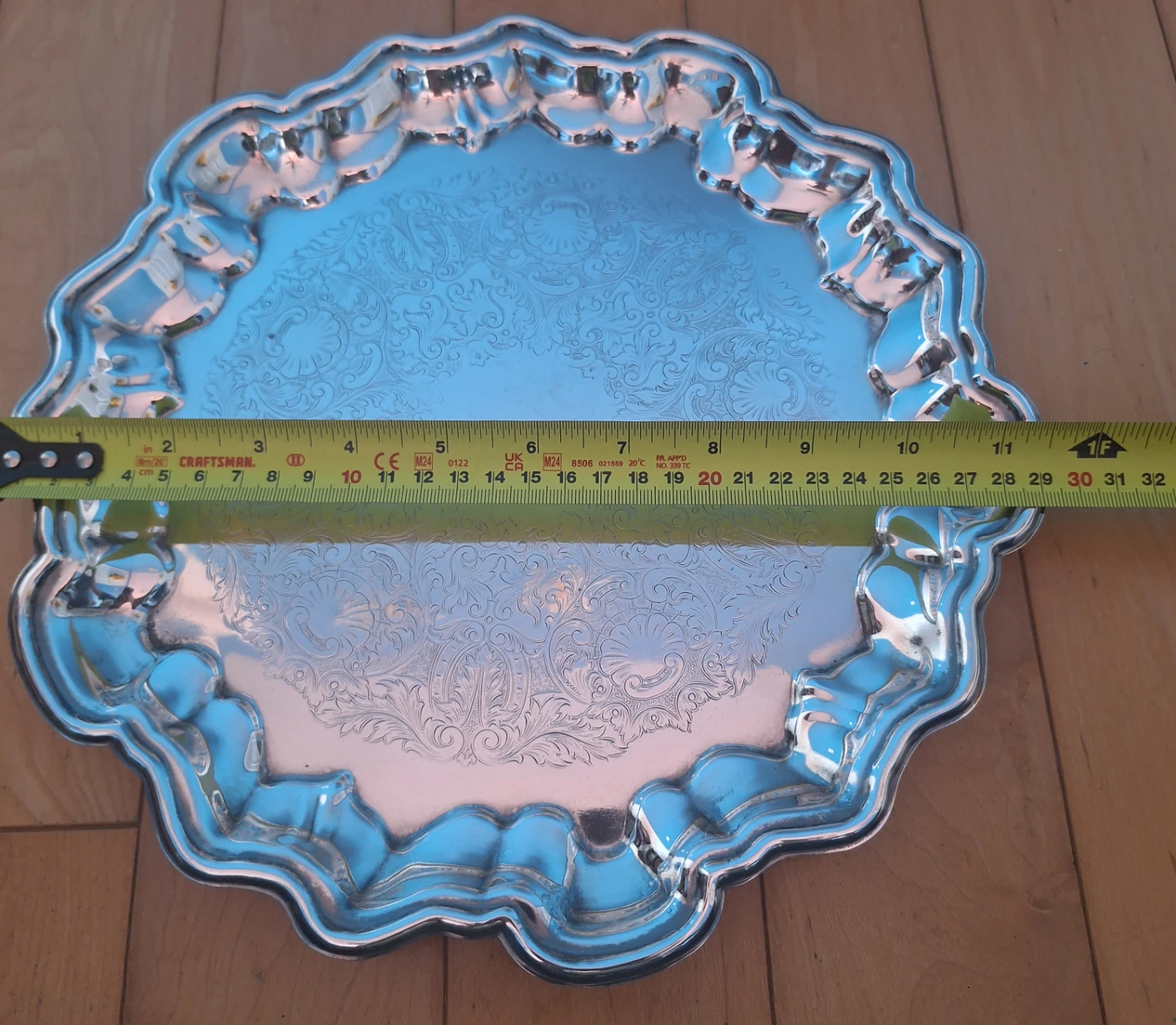 Vintage Silver Plated Trays Old English Reproduction Viking - photo 3