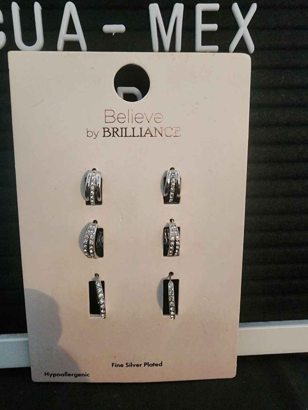 Believe by Brilliance 3-Pair Earring Set