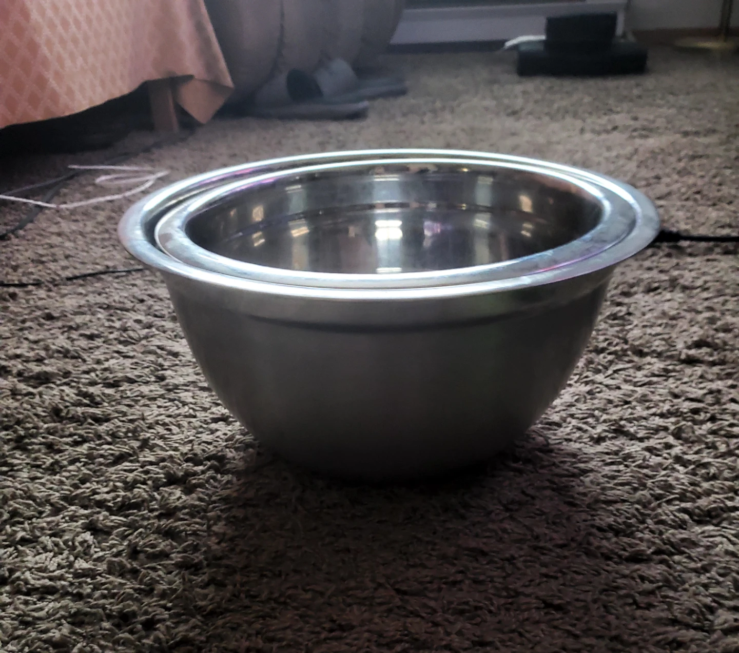 Two Stainless Steel Mixing Bowls