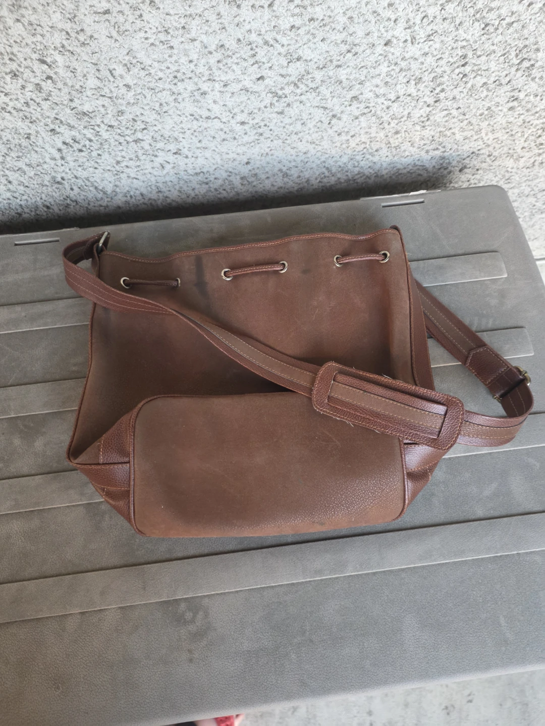 Emina Brown Leather Bucket Bag - photo 2