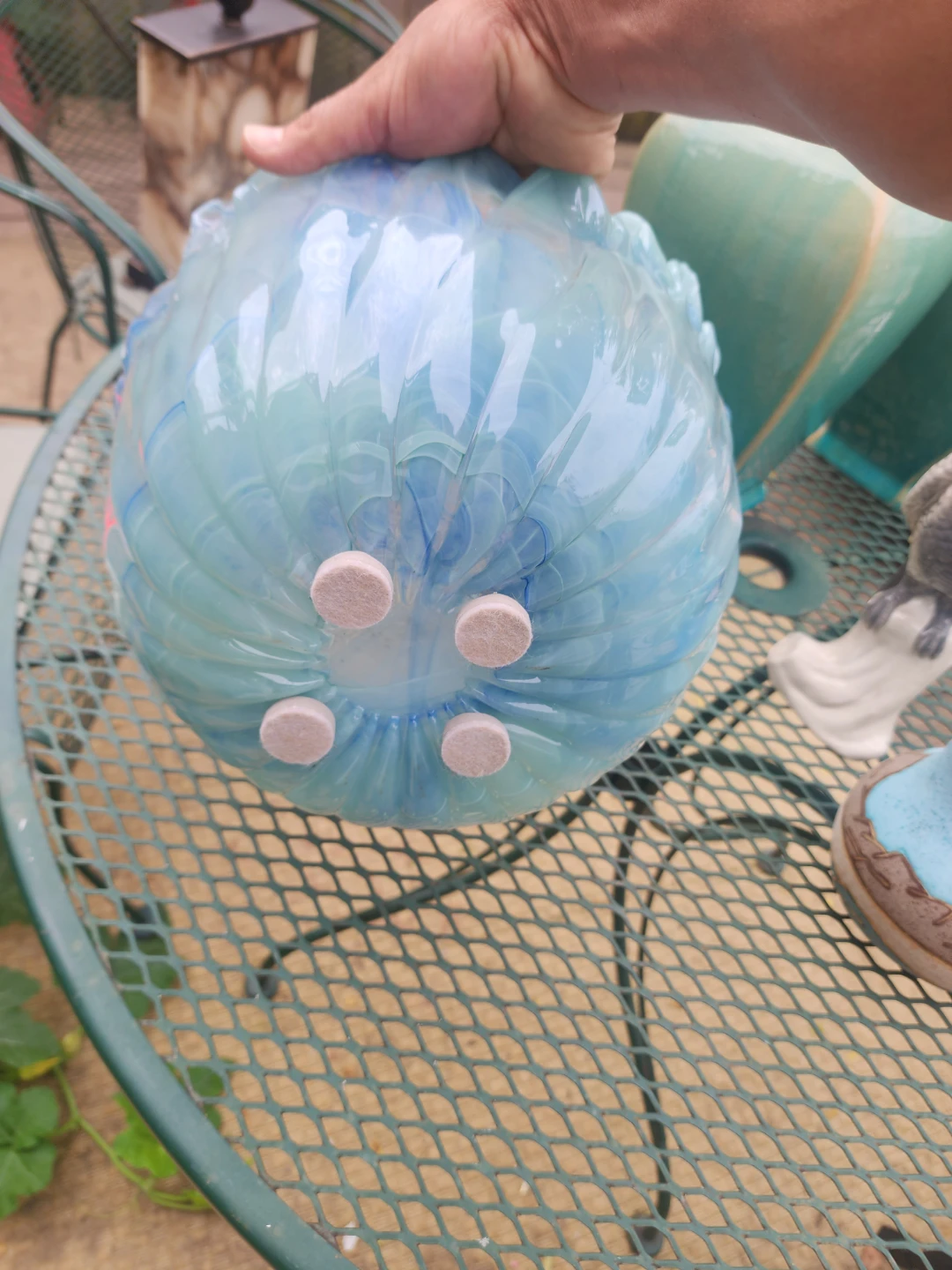 Blue and White Art Glass Bowl - photo 3