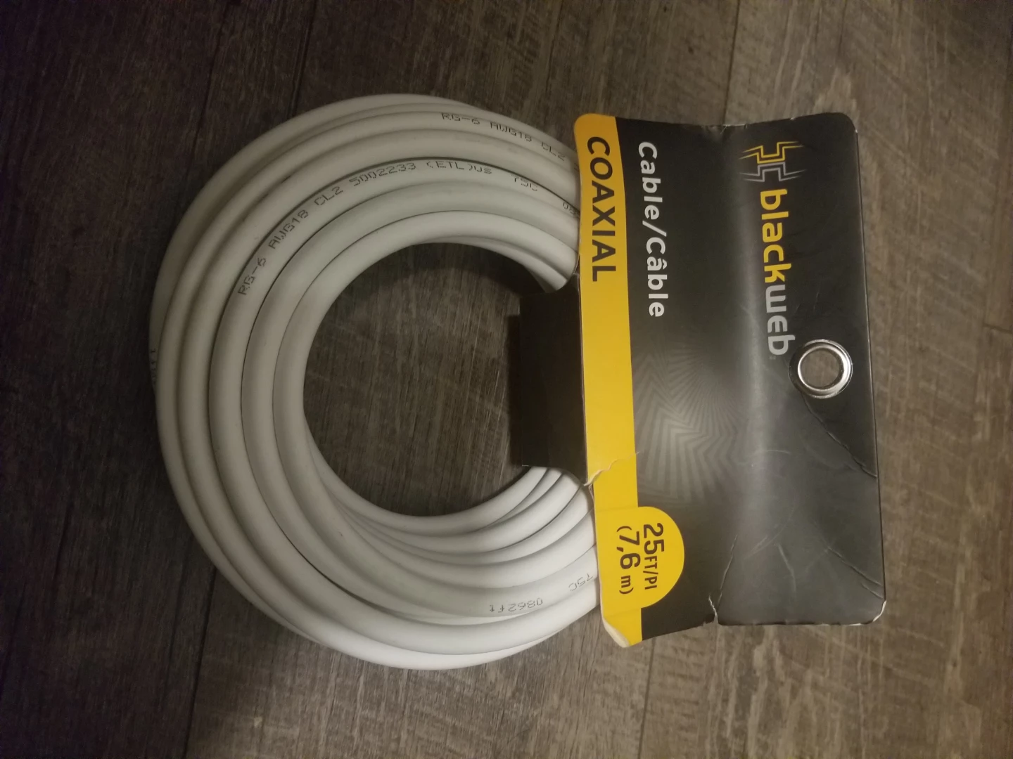 Blackweb 25ft Coaxial Cable