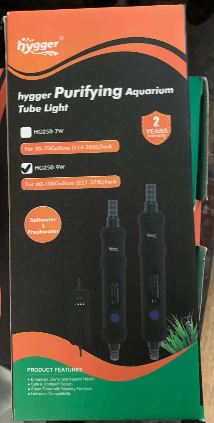 Hygger Purifying Aquarium Tube Light HG250-9W