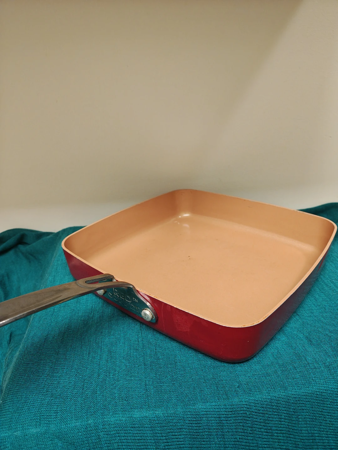⚡Flash Sale! 50% OFF - Red Copper Square Pan