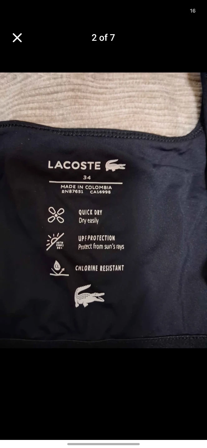 Lacoste Black Sport Dress Size 34 - photo 4