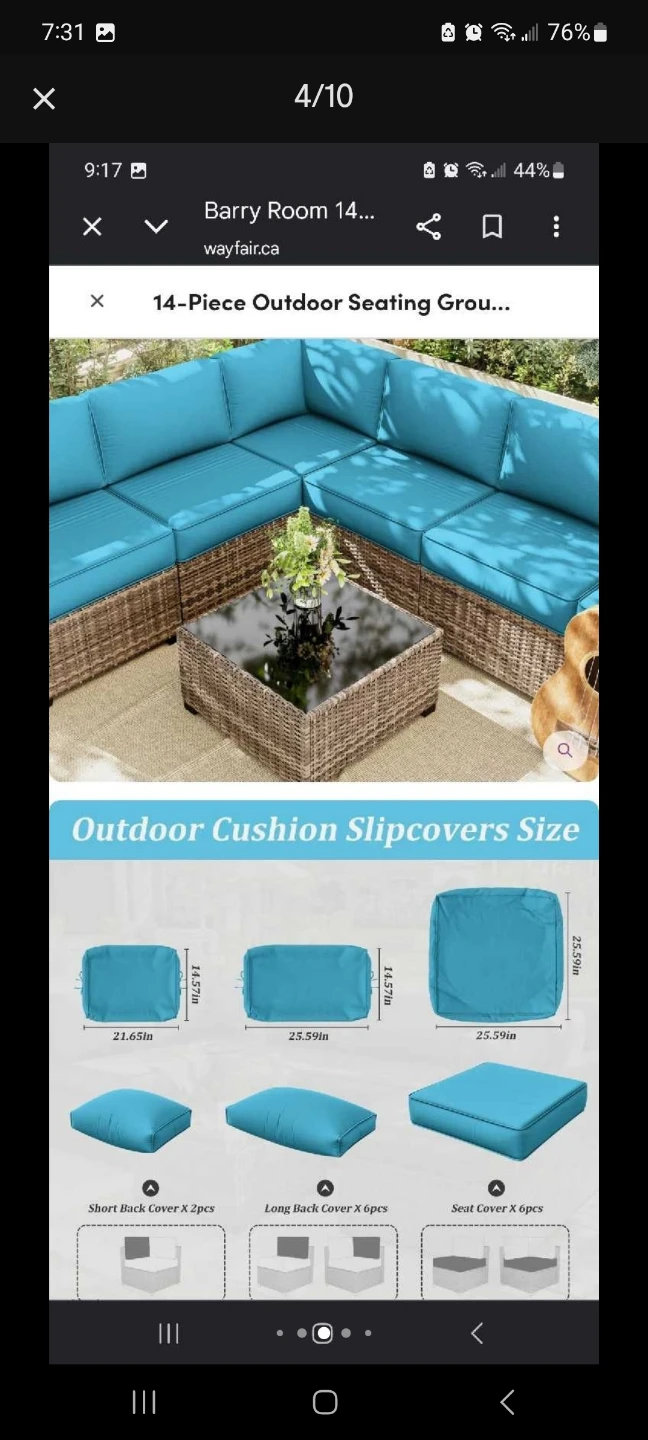Barry Room 14-Piece Outdoor Cushion Slipcovers - photo 2