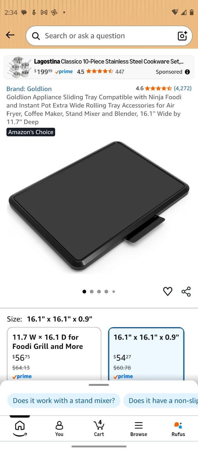 Small kitchen appliance sliding tray - photo 2