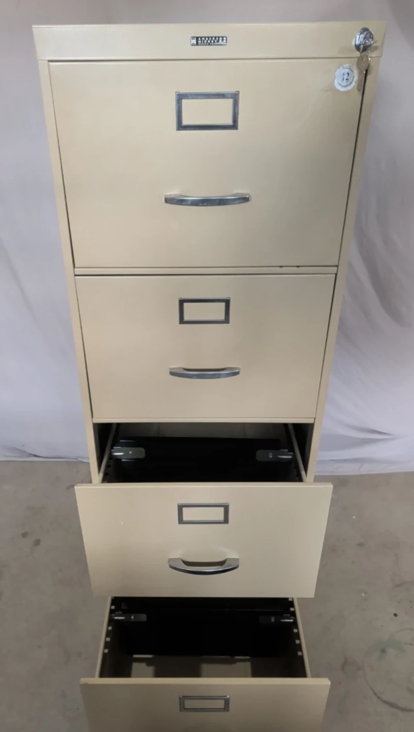 Locking 4-Drawer File Cabinet + Keys (Commercial Grade) - photo 4