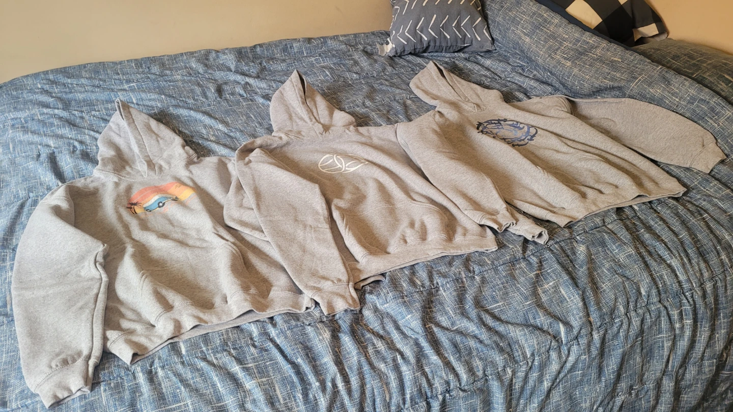 Set of 3 Grey Boys XL Hoodies