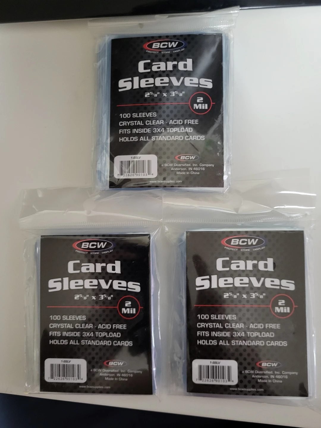 3 Packs BCW Card Sleeves 2-5/8 x 3-5/8
