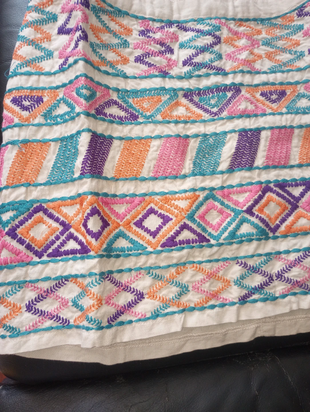 Embroidered Patterned Mini Skirt - photo 3
