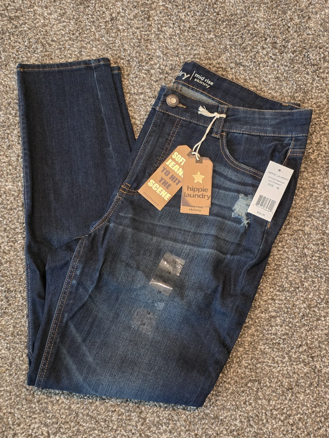 Hippie Laundry Mid Rise Skinny Jeans Size 16