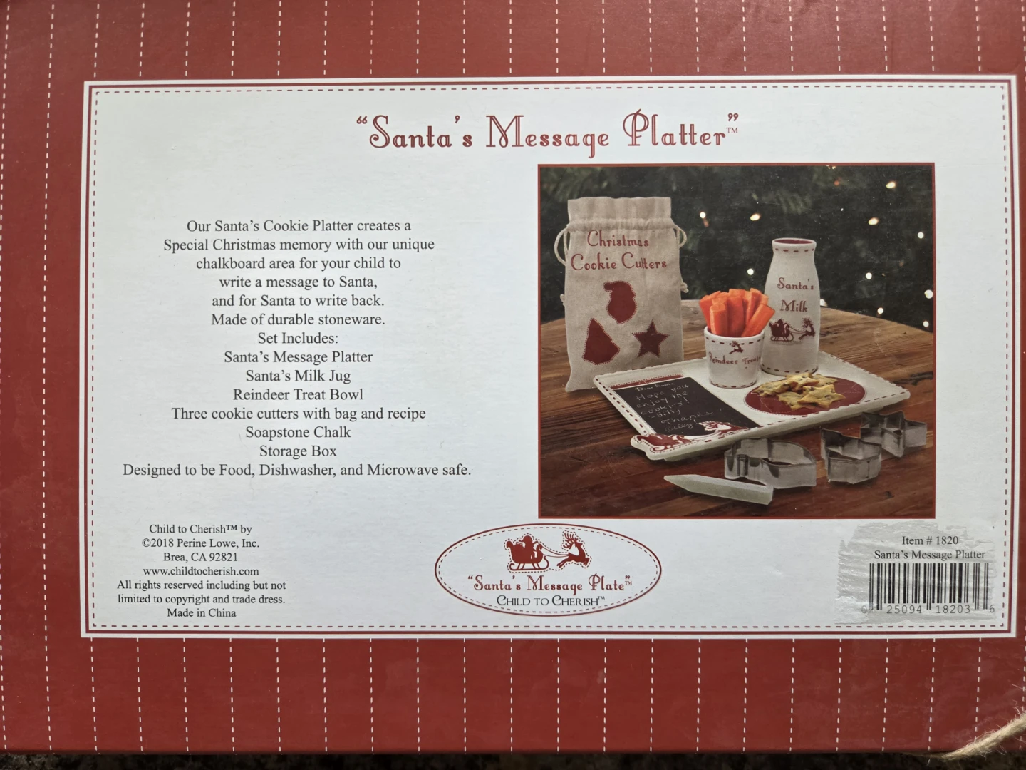 Children's Cherish Santa's Message Platter Set - photo 2