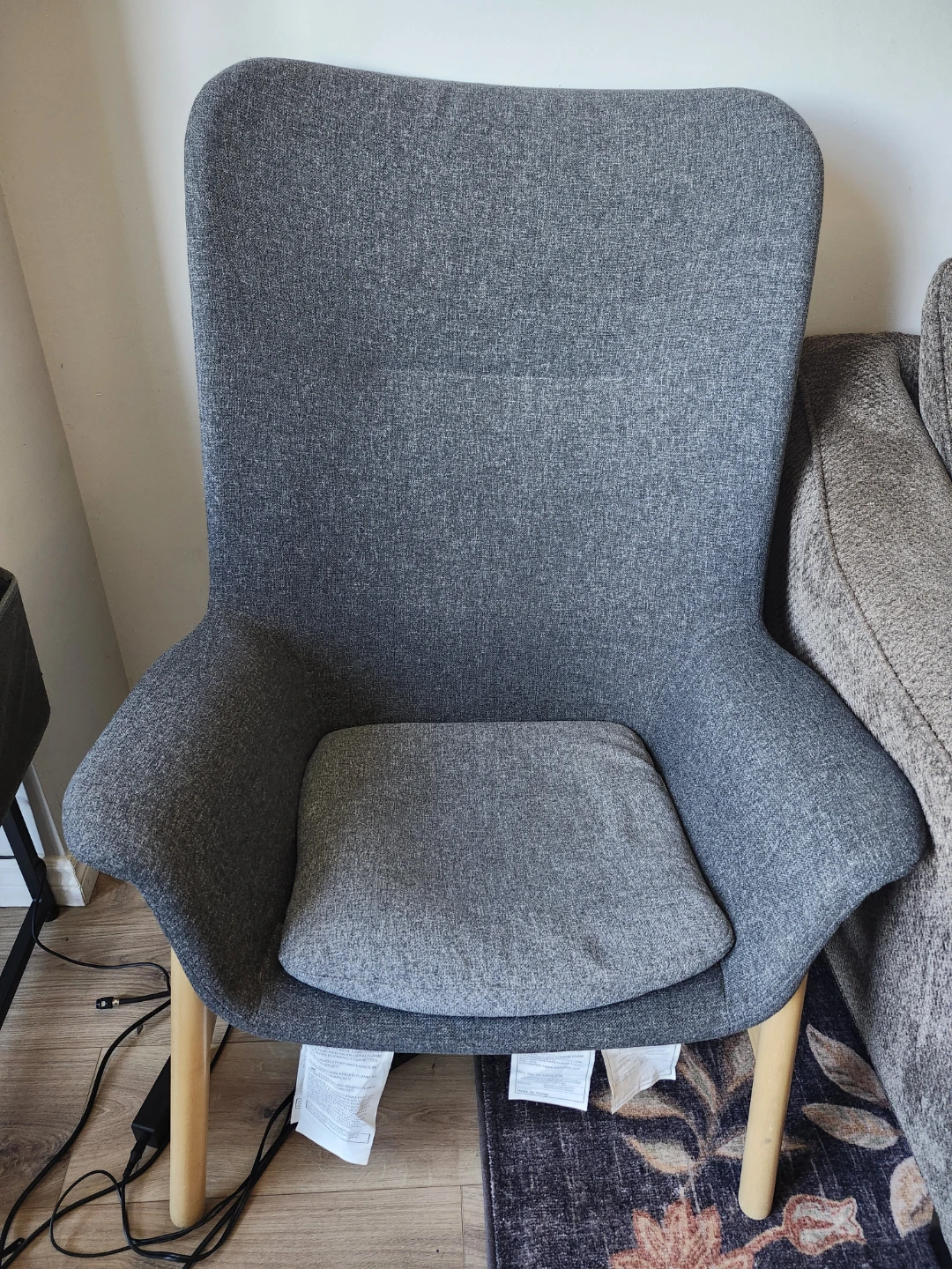 IKEA VEDBO Modern Grey Accent Chair