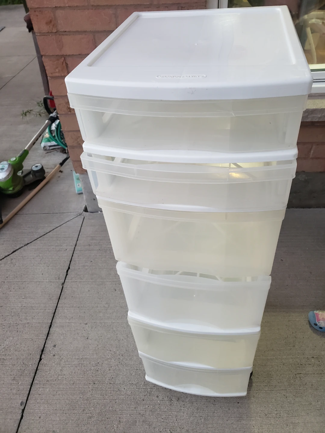 5-Drawer White Plastic Rolling Storage Cart - photo 3