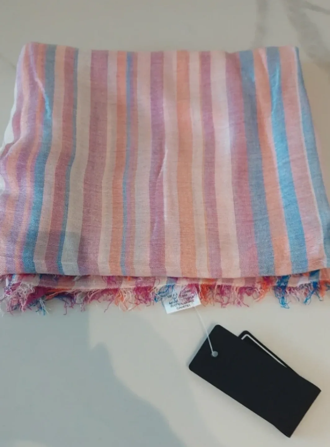 Fraas Striped Viscose Scarf