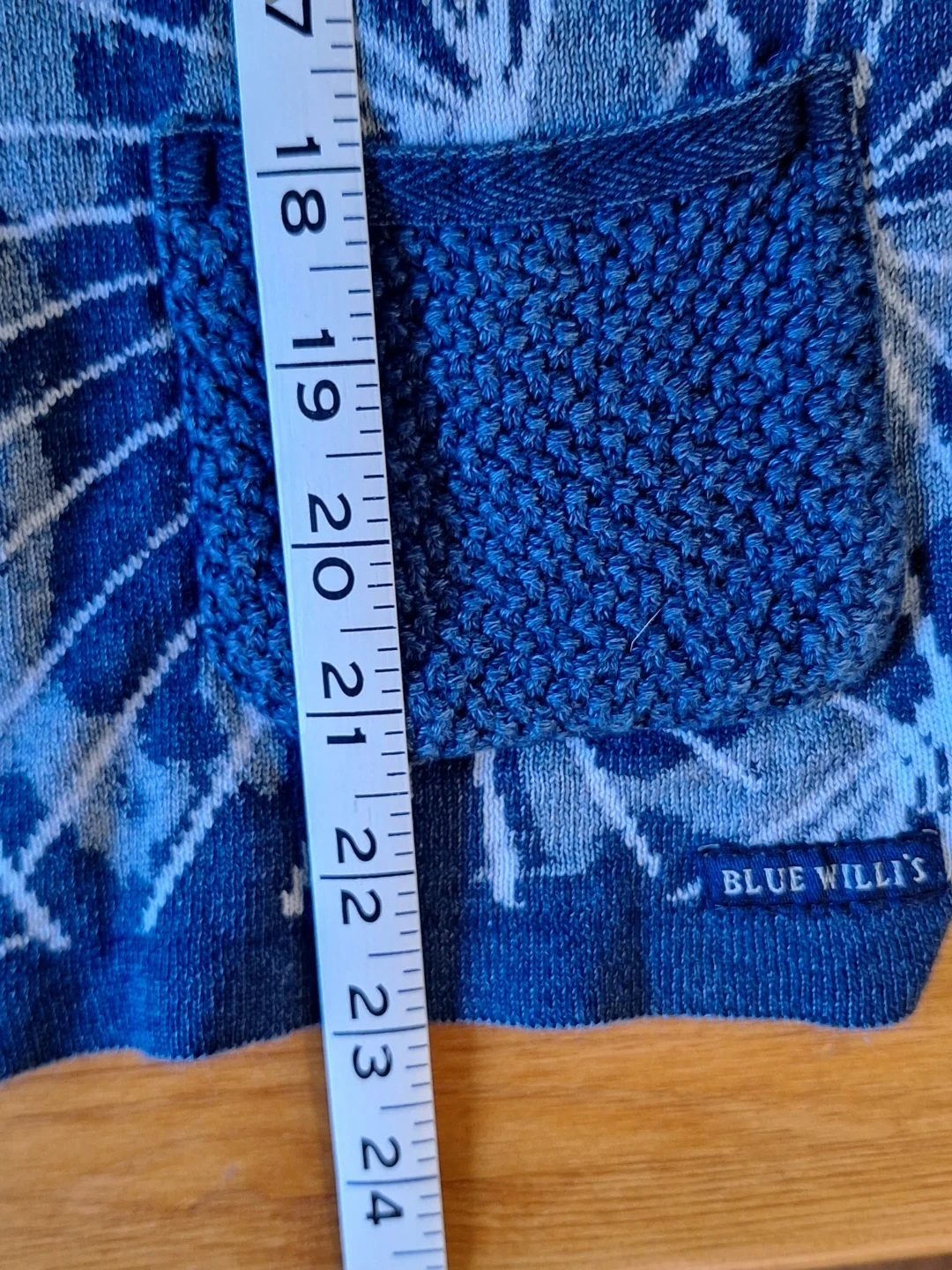 Blue Willi's patterned knit cardigan - Medium - photo 4