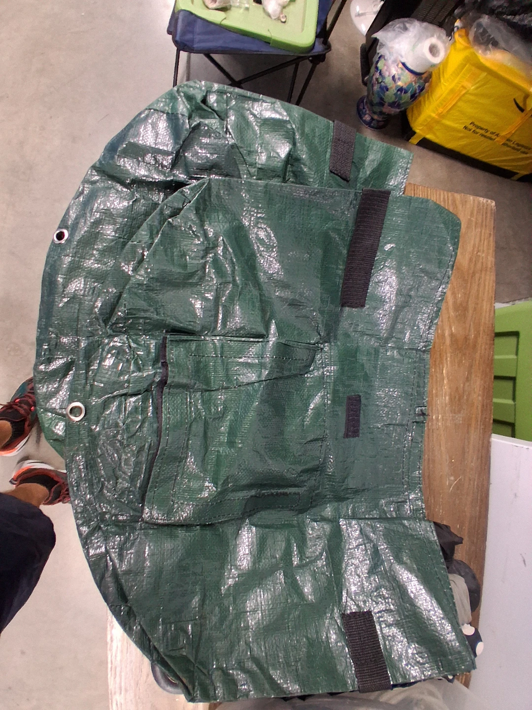 2 Green Tarp Garden Planter Potato Growing Bag