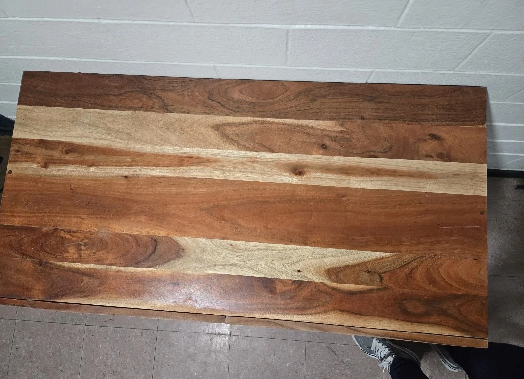 Solid Acacia Wood Mid-Century Modern Writing Desk Table - photo 4