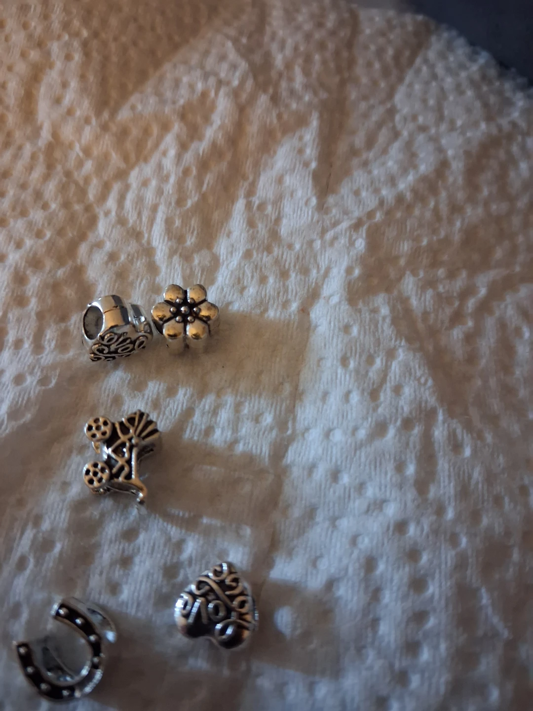 Set of 5 Assorted Silver-Tone Charms - photo 5