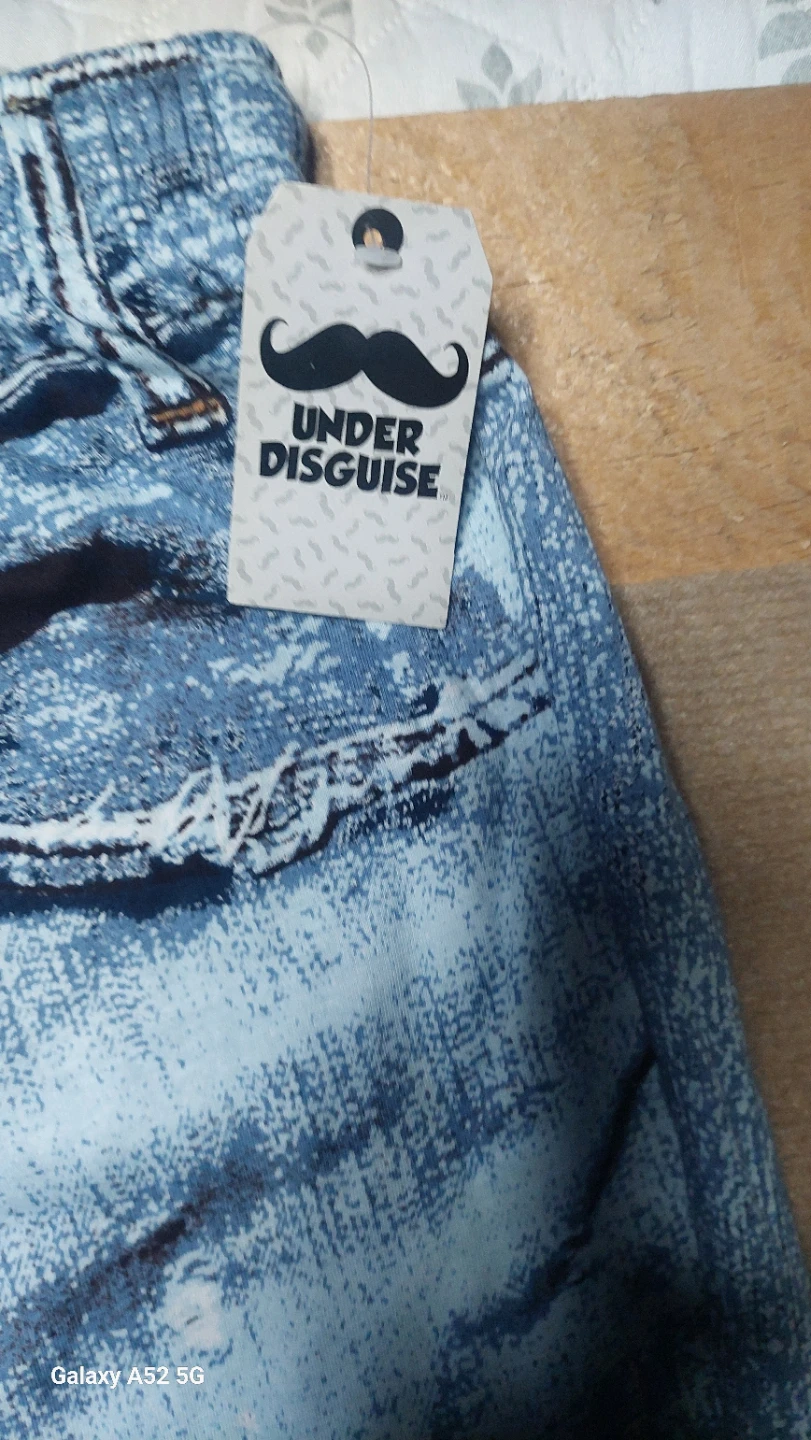 Under Disguise Acid Wash Jeans, Large "faux denim " - photo 3