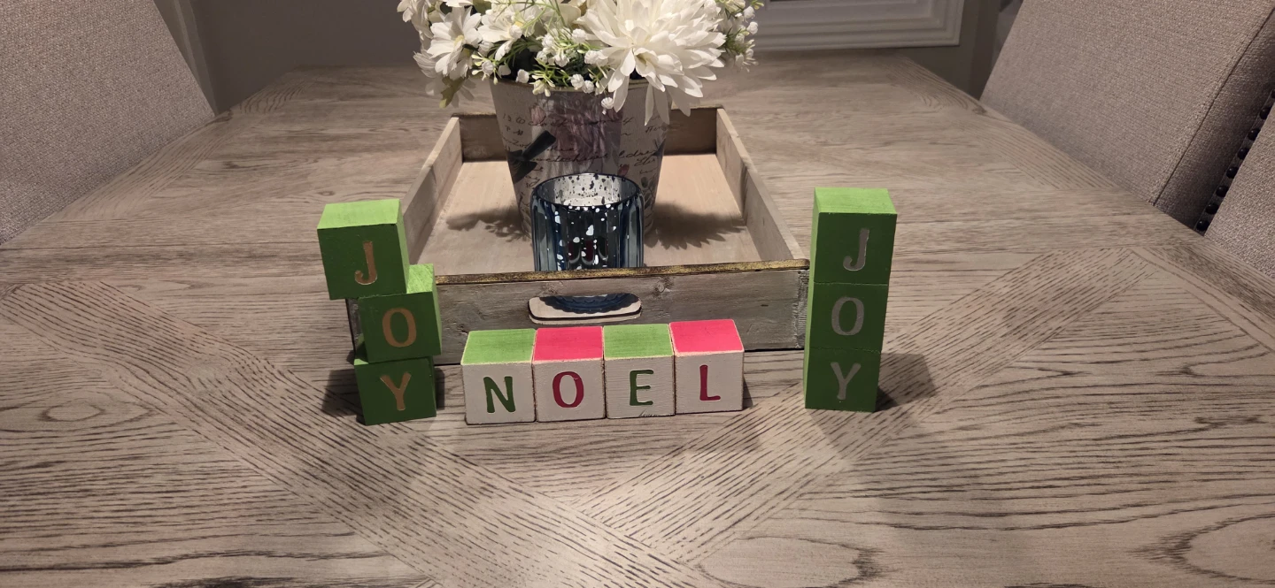 Christmas block decor