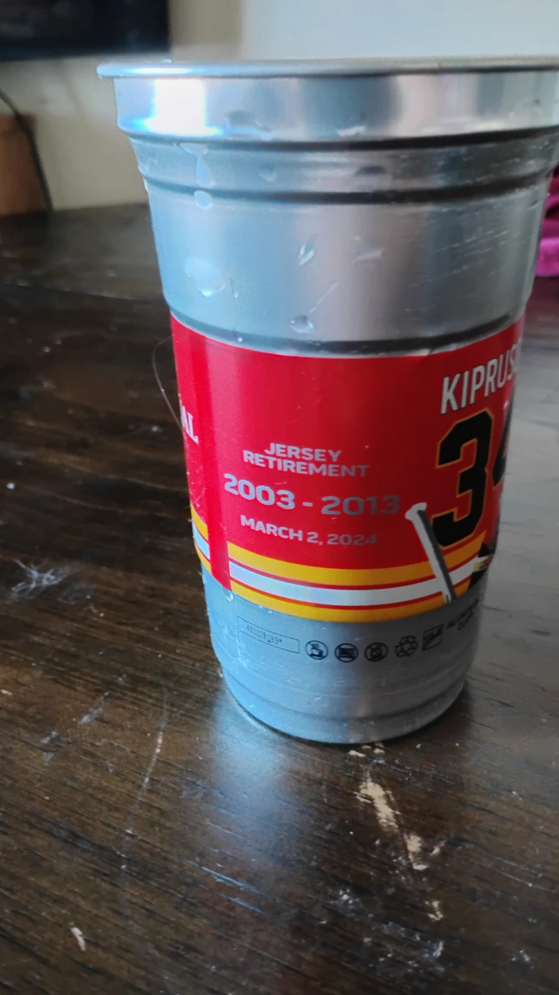 Calgary Flames Kiprusoff Aluminum Cup and Gaudreau Ornament