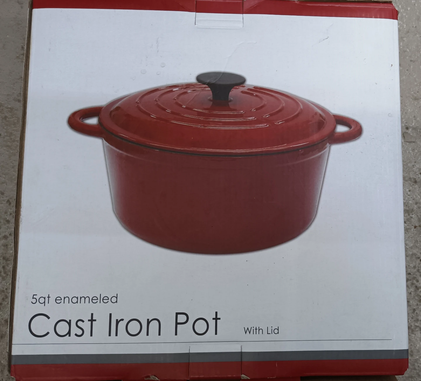 5qt Enameled Cast Iron Pot