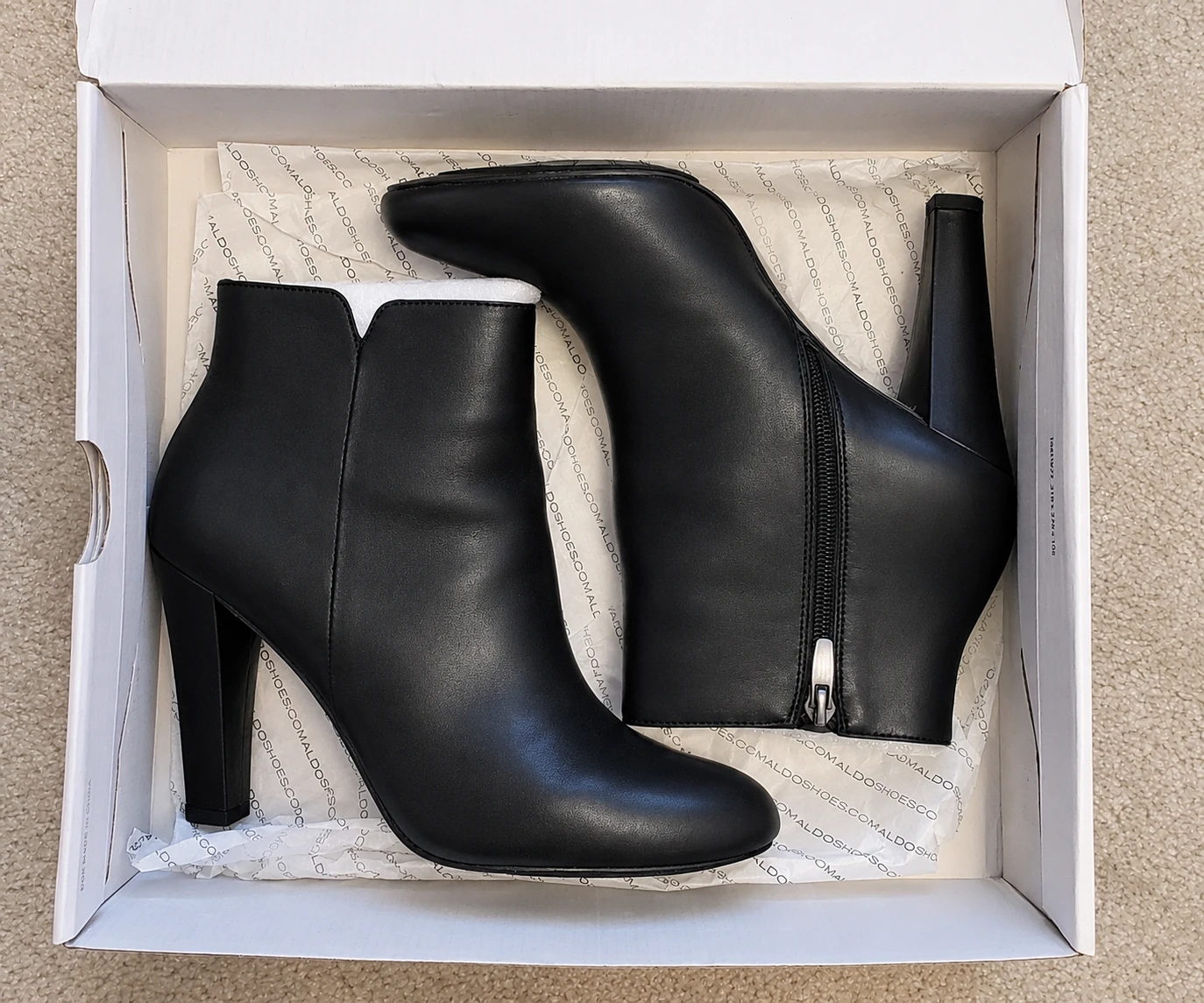 ALDO Black Leather Bootie