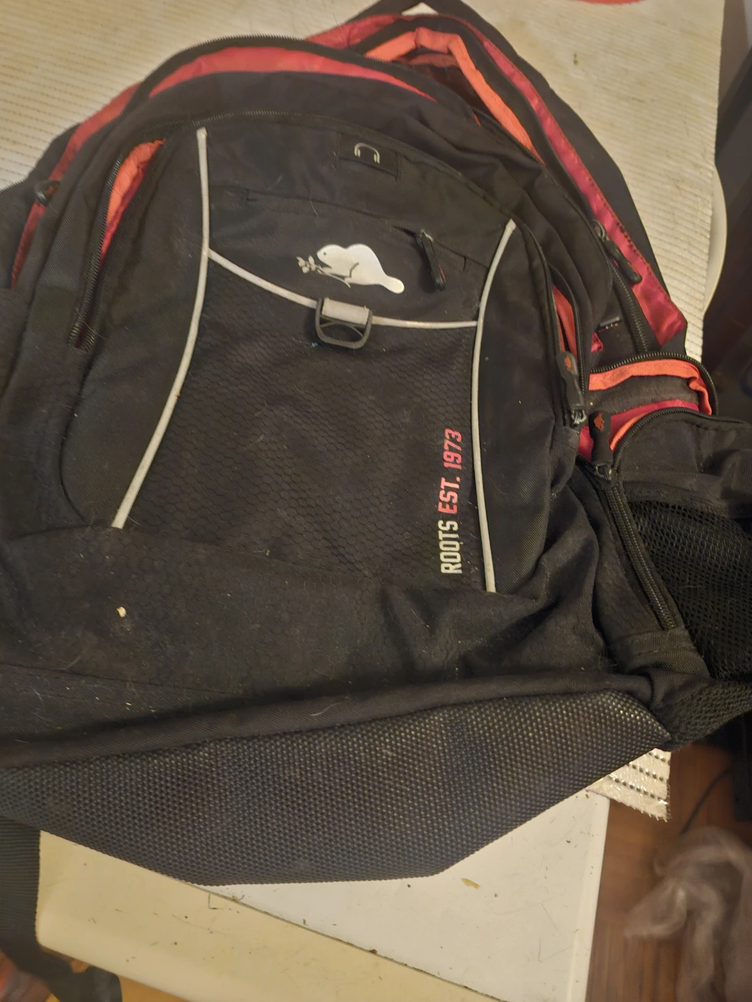 Roots Canada Backpack Black and Red