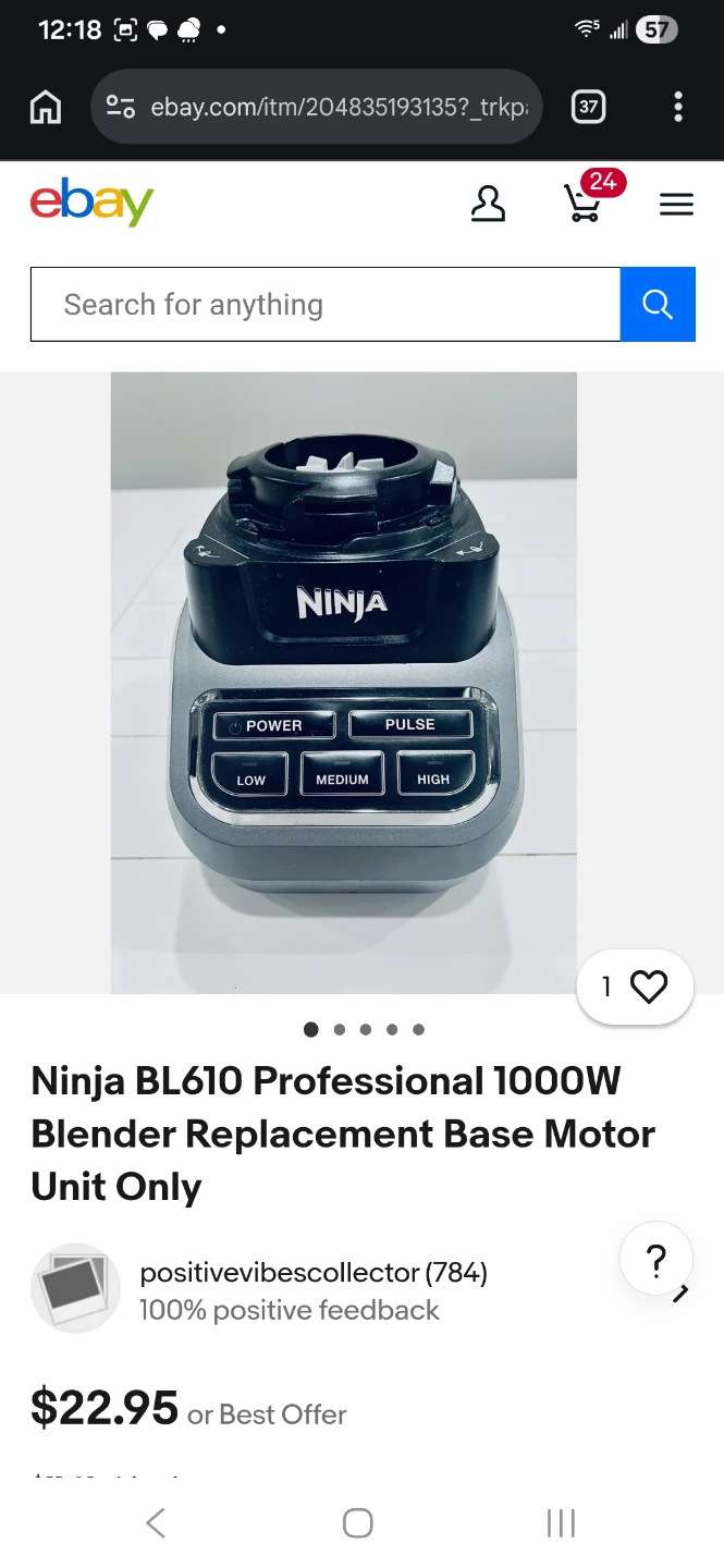 Ninja BL610 Professional 1000W Blender Motor Base Only