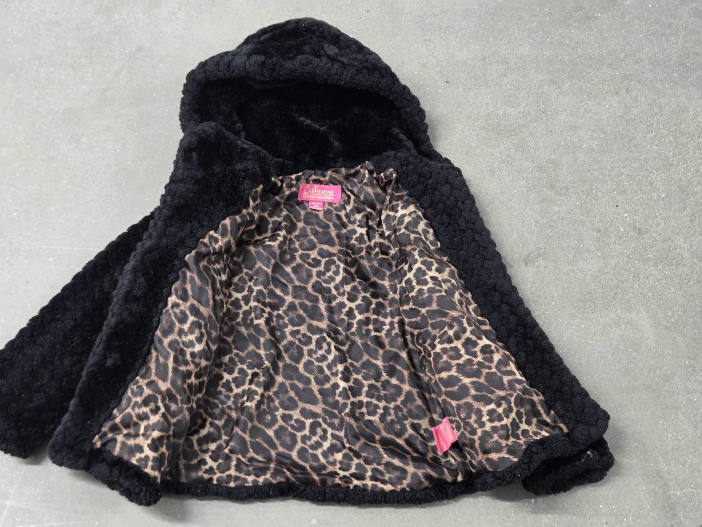 Catherine Malandrino Black Faux Fur Hooded Jacket - photo 3