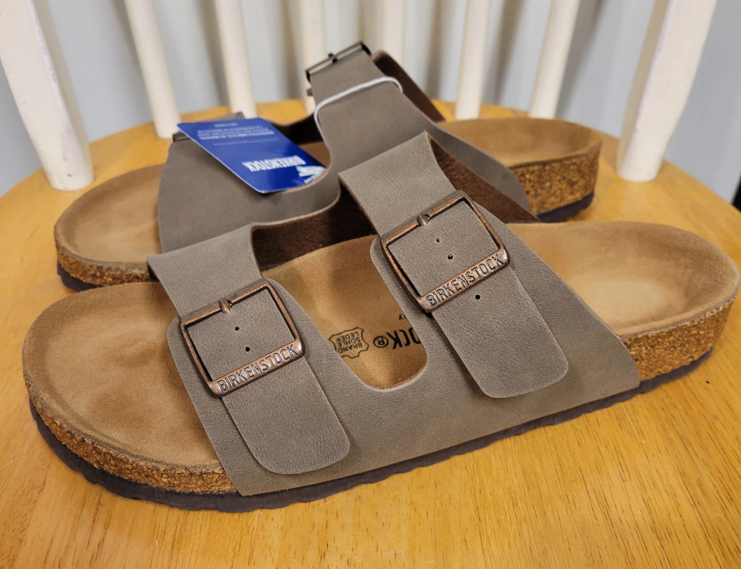 NEW Birkenstock Men Arizona Stone Birkibuc Sandals Size 43 / 10 - photo 2