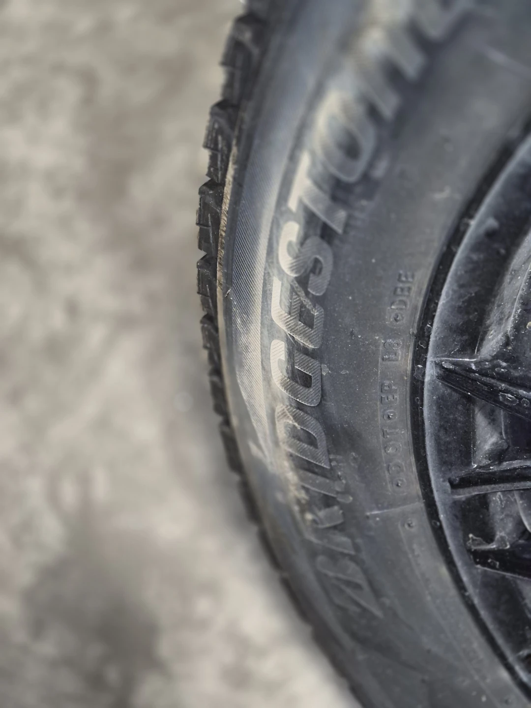 4 Bridgestone 235/65R17 Winter Tire and Rim - photo 2