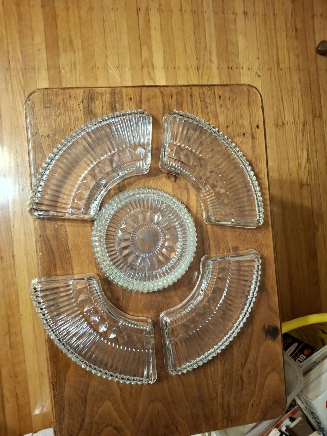 Vintage Chrome and Glass Lazy Susan Serving Tray - photo 5