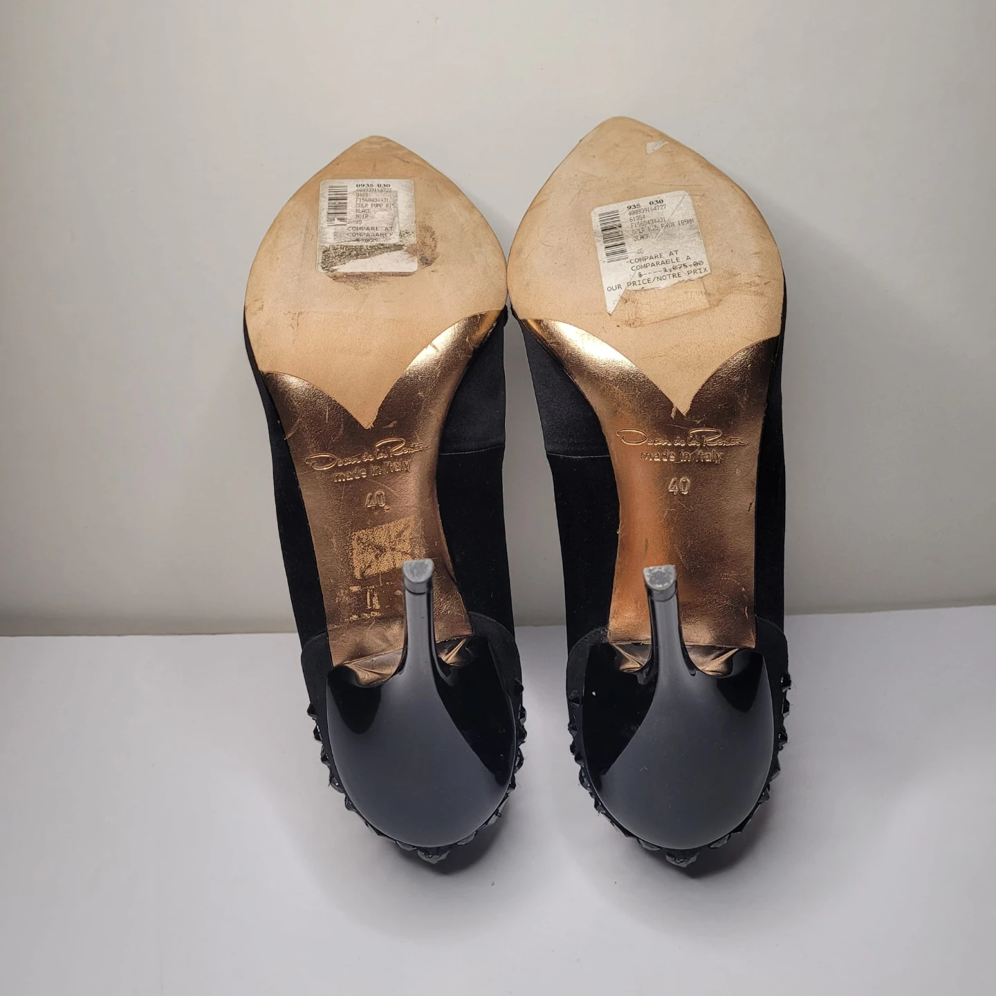 Oscar de la Renta black embellished heels, size 40 - photo 5