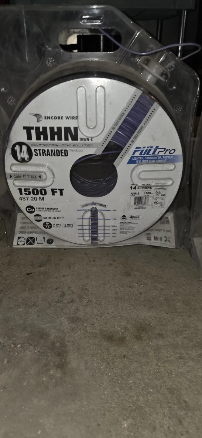 Encore Wire THHN 14 AWG Stranded Purple Wire 1500 ft - photo 3