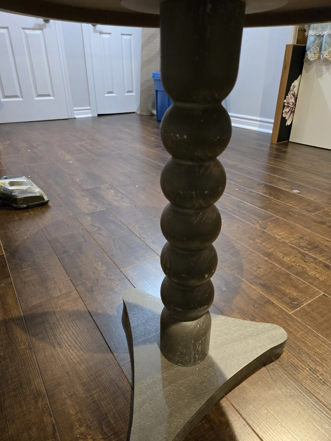 Round Grey Accent Side Table - photo 2