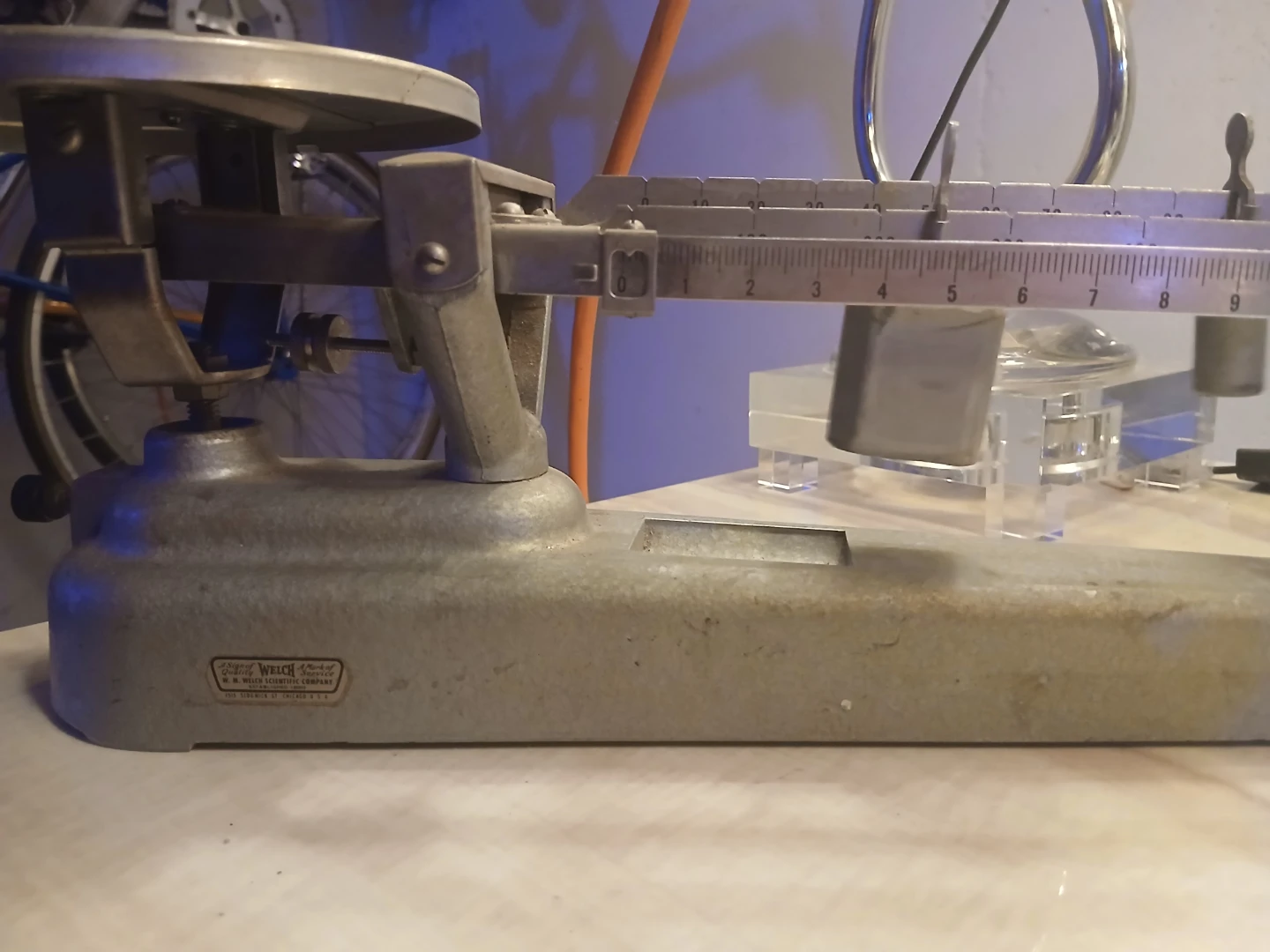 Vintage W.M. Welch Scientific Triple Beam Balance Scale