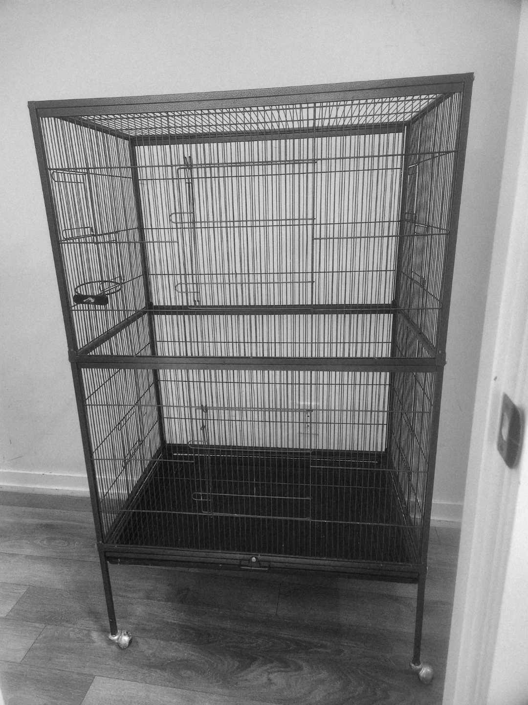 Large Black Metal Bird Cage