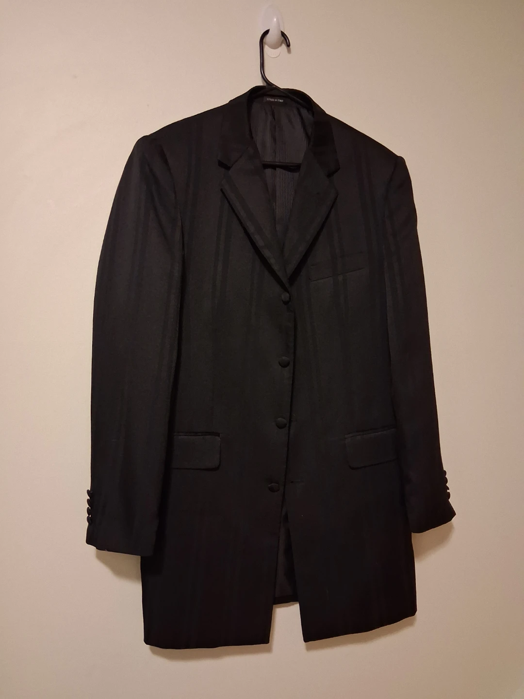 Black Formal Tuxedo Jacket long 4 button mens blazer