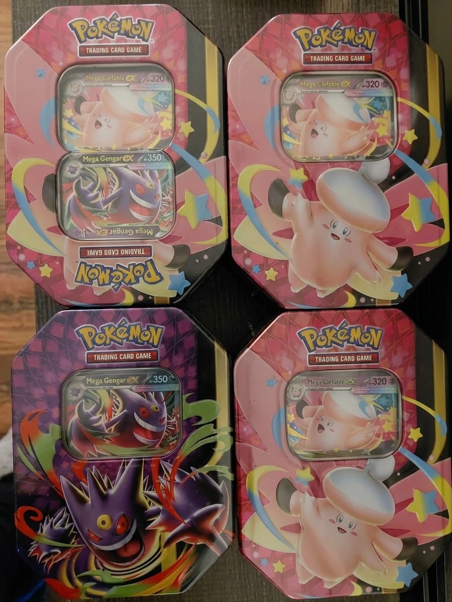 Set of 4 Sealed Pokemon Mega Moonlit Tins