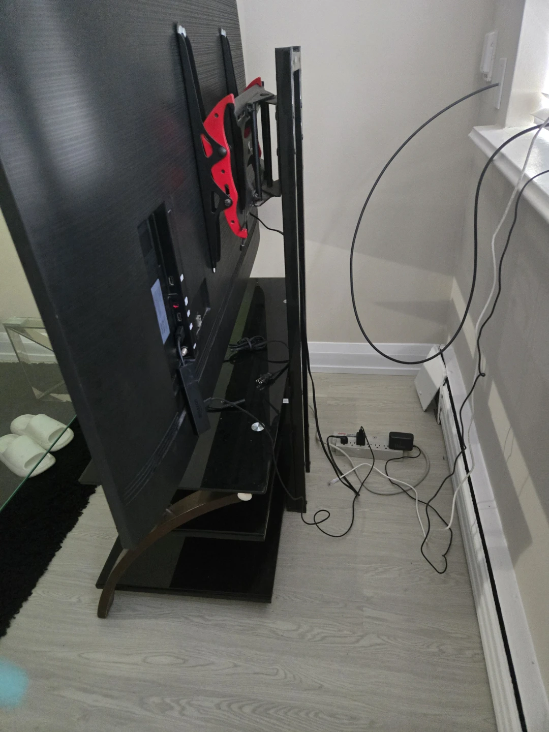 Black Glass TV Stand - photo 2