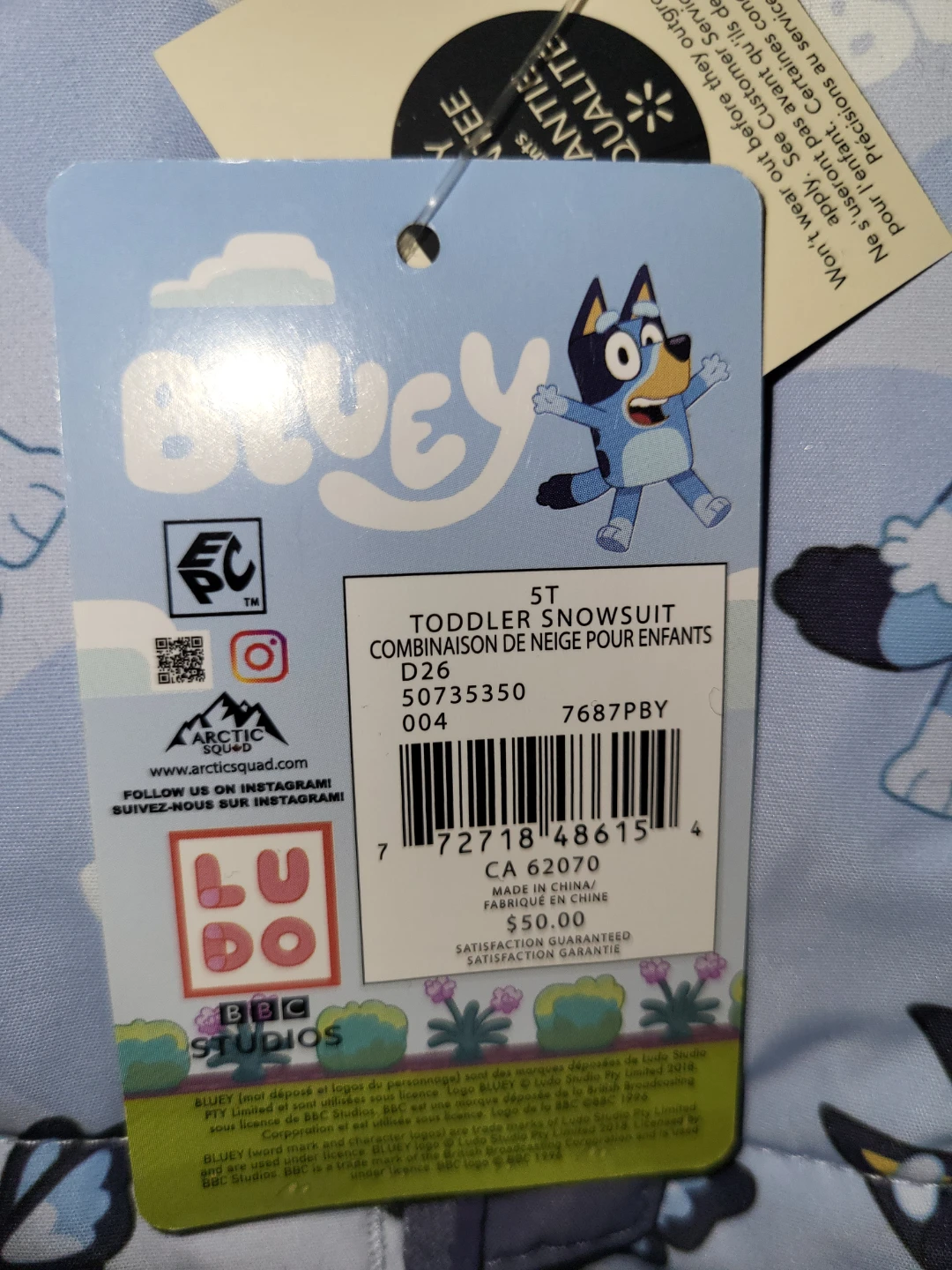 Bluey Toddler winter coat 5T - photo 2