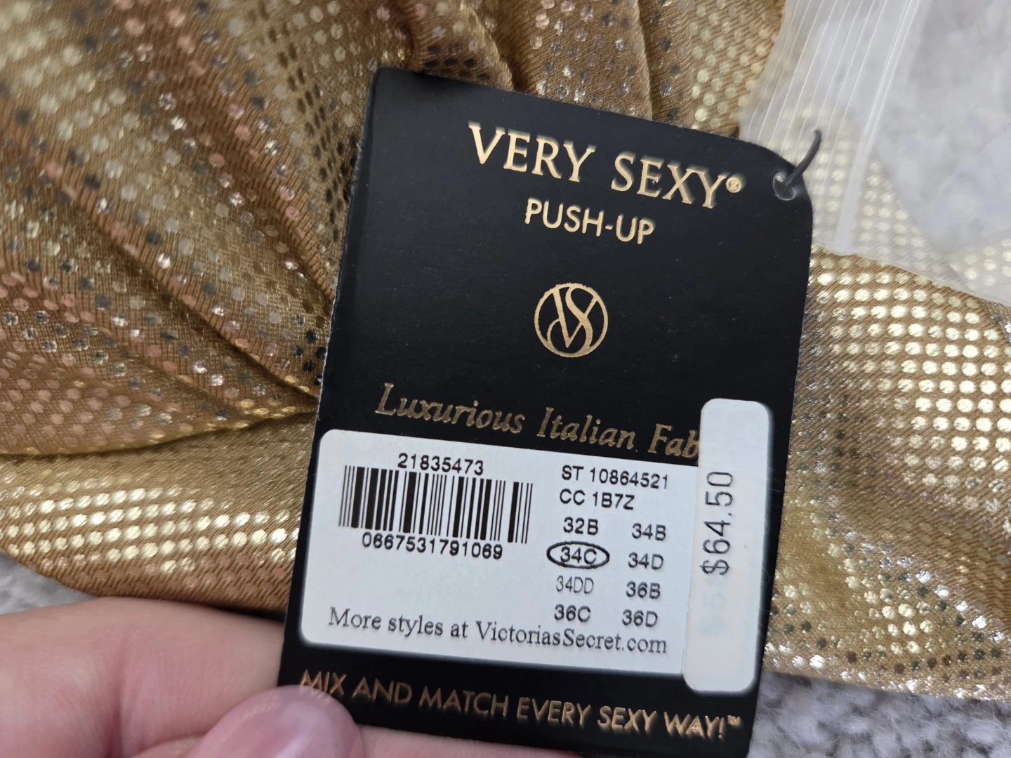 Victoria's Secret Very Sexy Push-Up Bikini Top Gold - photo 3